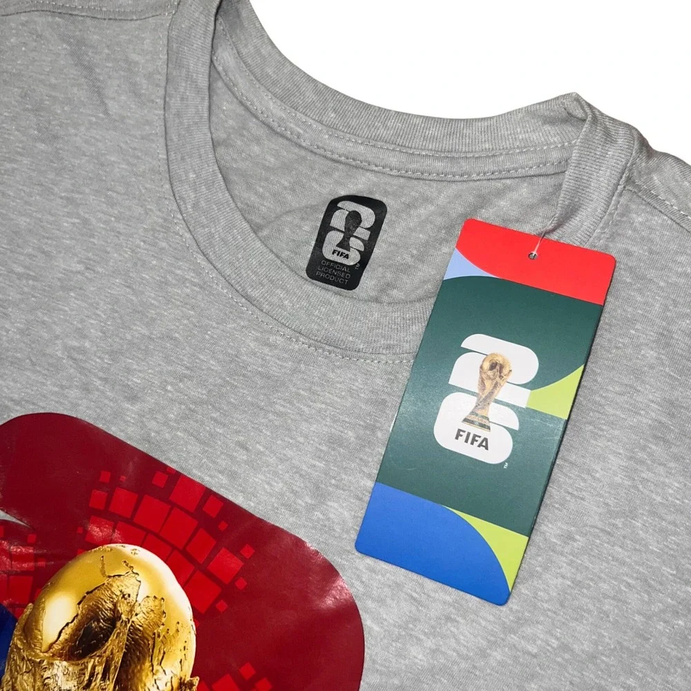 FIFA World Cup 2026 T-Shirt Mens Large Gray CAN MEX USA Soccer Graphic Tee NWT - Picture 4 of 5